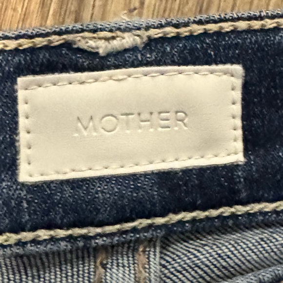 MOTHER DENIM The Ponyboy High-Rise Frayed Ankle Jeans in bake sale brawl size 28 - Picture 9 of 10